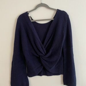 Roxy Twisted Tie Navy Sweater!